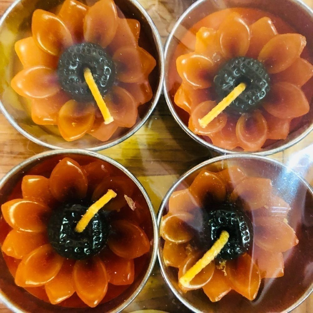 NWOT: Sunflower Tea-light Candle Set‎ - Picture 7 of 12